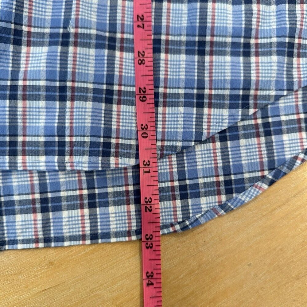 Vineyard Vines Harbor Shirt Mens L Blue Plaid Button Down Fishing Vented Outdoor - Picture 13 of 13
